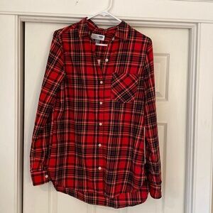 Classic Plaid Flannel Shirt SMALL TALL - New!